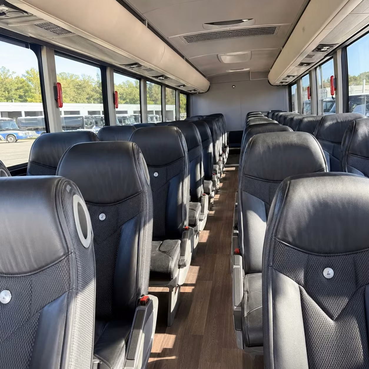 56 passenger charter bus interior