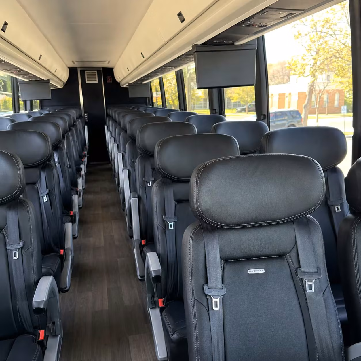largo charter bus interior
