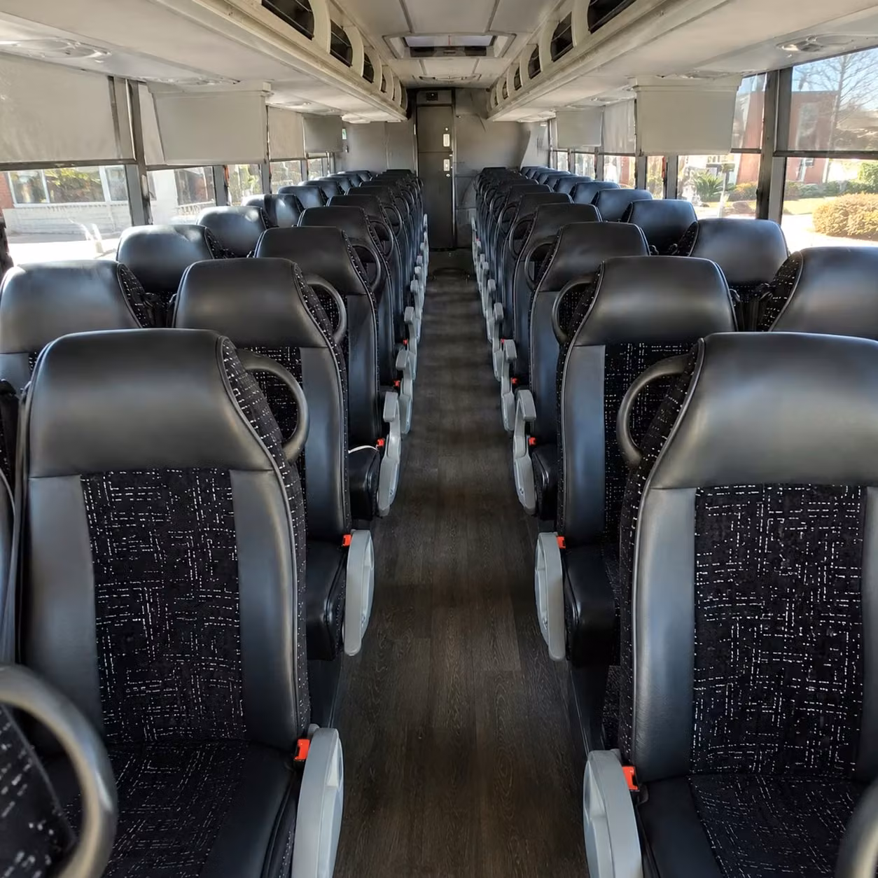 largo charter bus rental interior